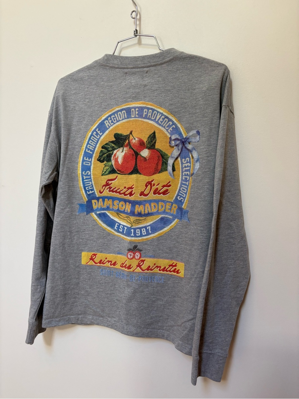 NWOT Damson Madder x Anthropologie Fruits D'été Long-Sleeve Graphic Tee Size 4US - Picture 13 of 15